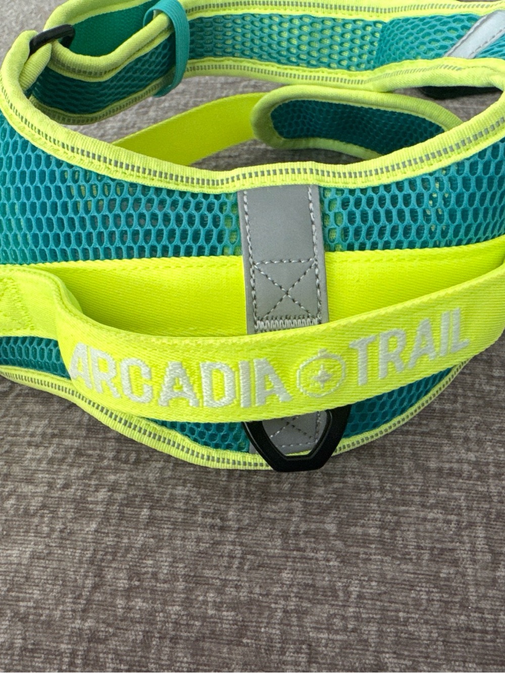 Arcadia Neon Yellow & Teal Mesh Reflective Dog Harness